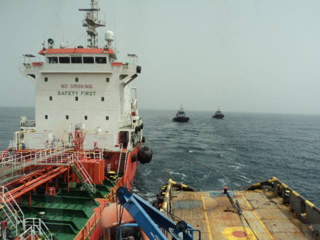 Bunkering double tow TOS