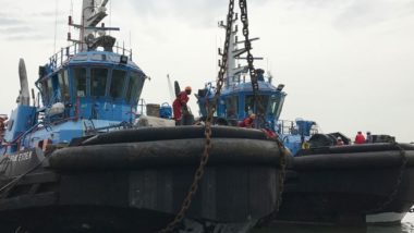 towed tugs ship delivery TOS